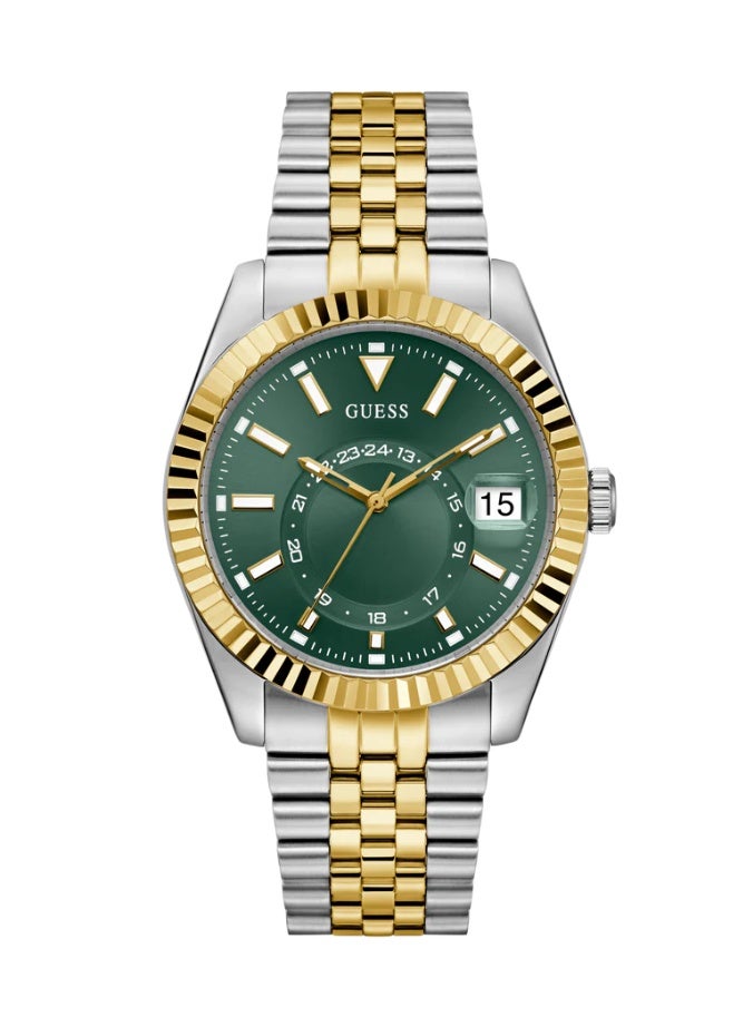 GUESS Mens Jaden 2-Tone Multi-function Date Stainless Steel Watch GW0977G4 - Image 1